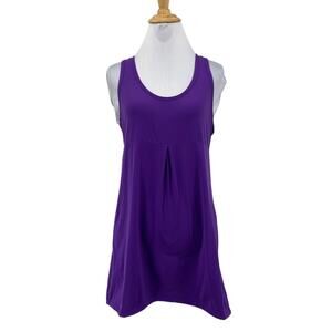 Lucy Tech Tank Top Womens L Large Purple Scoop Neck Cutout Sleeveless Workout